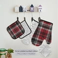 thumbnail image 5 of Red White Black Plaids Apron Set with Oven Mitts Pot Holders Set of 5 Kitchen Stuff Accessories, 5 of 6