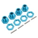 thumbnail image 1 of Juego de 4 adaptadores de cubo de transmisión hexagonal de aluminio de 17mm con pasadores para coche ARRMA 1/8 KARTON 4WD, 1 of 8