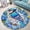 Blue Jay, variant on Round Area Rug, Sun Non-Slip Floor Mat, Soft Washable Carpet for Living Room Bedroom Decor 24 Inch