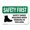 Landscape, variant on OSHA SAFETY FIRST Sign - Safety Shoes Required When Working With Symbol | Decal | Protect Your Business, Work Site, Warehouse | Made in the USA