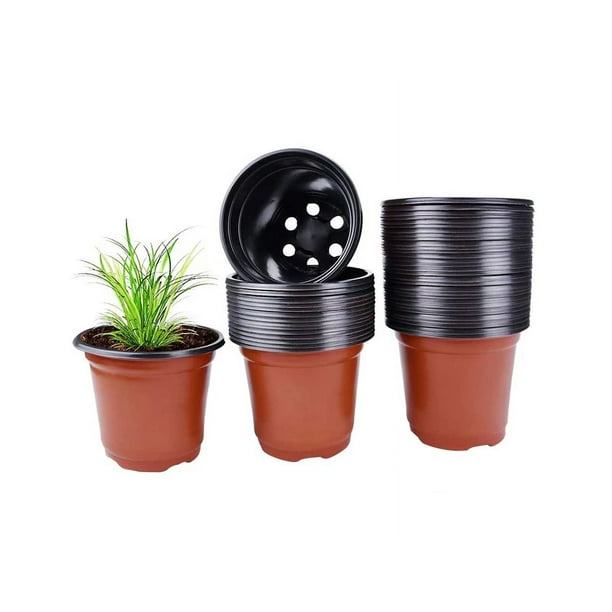 Macetas flexibles para viveros de plantas, diseño especial con orificio de drenaje, macetas de plástico blando para plántulas de flores, hierbas y verduras, perfectas para la propagación de