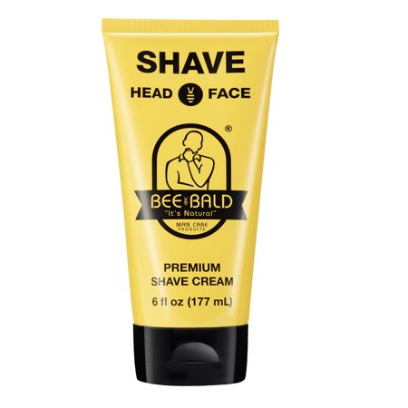 Bee Bald SHAVE Premium Shave Cream 6 fl. oz. (Best Shaving Cream For Bald Head)