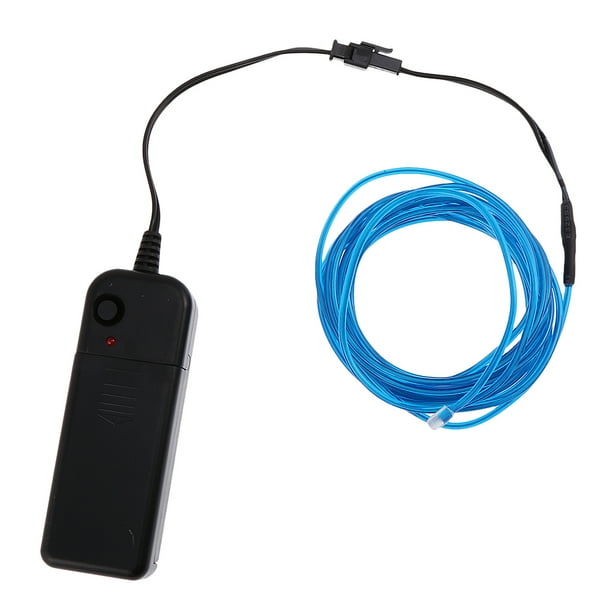 Luces LED de neón luminiscentes de 5 m, cable EL, enlace de cable de iluminación de neón de 5 metros Azul