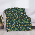 thumbnail image 3 of Disketp Crocodile And Oranges Flannel Blankets - Thick and Warm Blanket for Winter, Soft Fuzzy Plush King Blanket for All Seasons-80"x60", 3 of 6