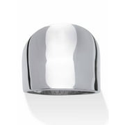 PalmBeach Jewelry Stainless Steel Concave Cigar Band