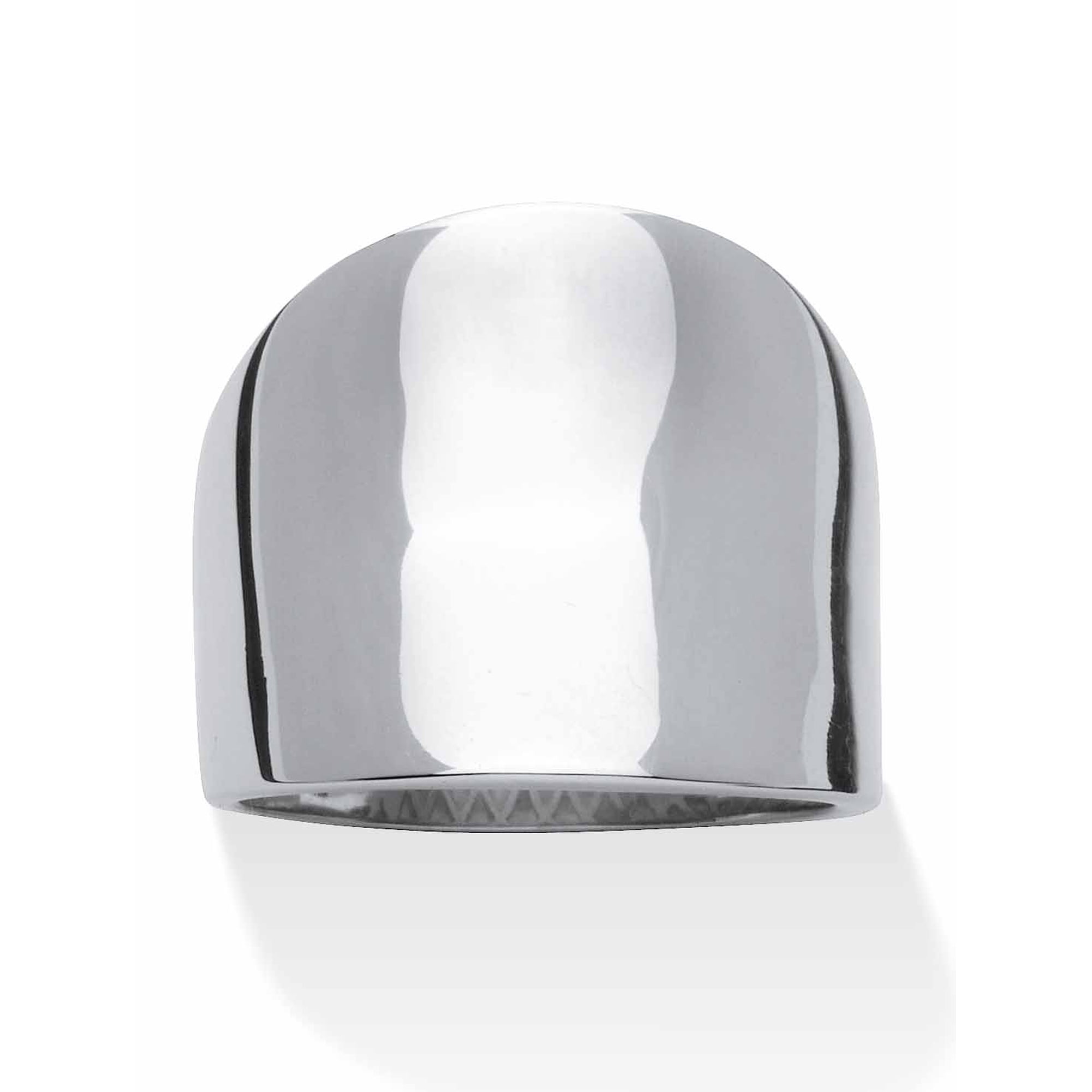 PalmBeach Jewelry Stainless Steel Concave Cigar Band
