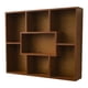 thumbnail image 1 of Estantería de pared de siete compartimentos, resistente, de madera, organizadora de almacenamiento, estante de exhibición duradero. Pequeño, 1 of 9