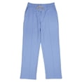 thumbnail image 6 of OGLCCG Mens Casual Pants Linen Drawstring Elastic Waist Loose Fit Straight Leg Long Pants Summer Beach Vacation Yoga Trousers with Pockets,S,Light Blue, 6 of 8