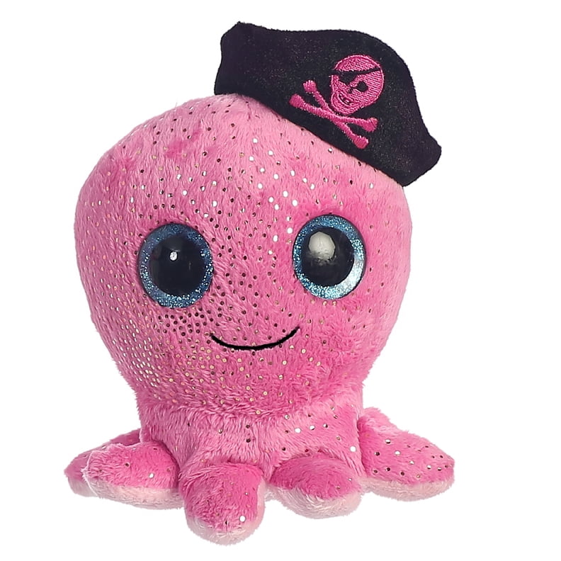pink and black octopus plush
