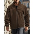 thumbnail image 6 of Alivor Men's Fleece Lined Woolen Zippered Long-Sleeved Padded Collar Winter Pullover S-3XL, 6 of 6