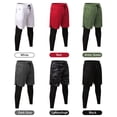 thumbnail image 5 of Pantalones deportivos para hombre Pantalones deportivos para mujer con bolsillos Leggings con forro 2 en 1 Pantalones cortos deportivos Ropa deportiva de entrenamiento Romacci Pantalones deportivos para hombre, 5 of 5