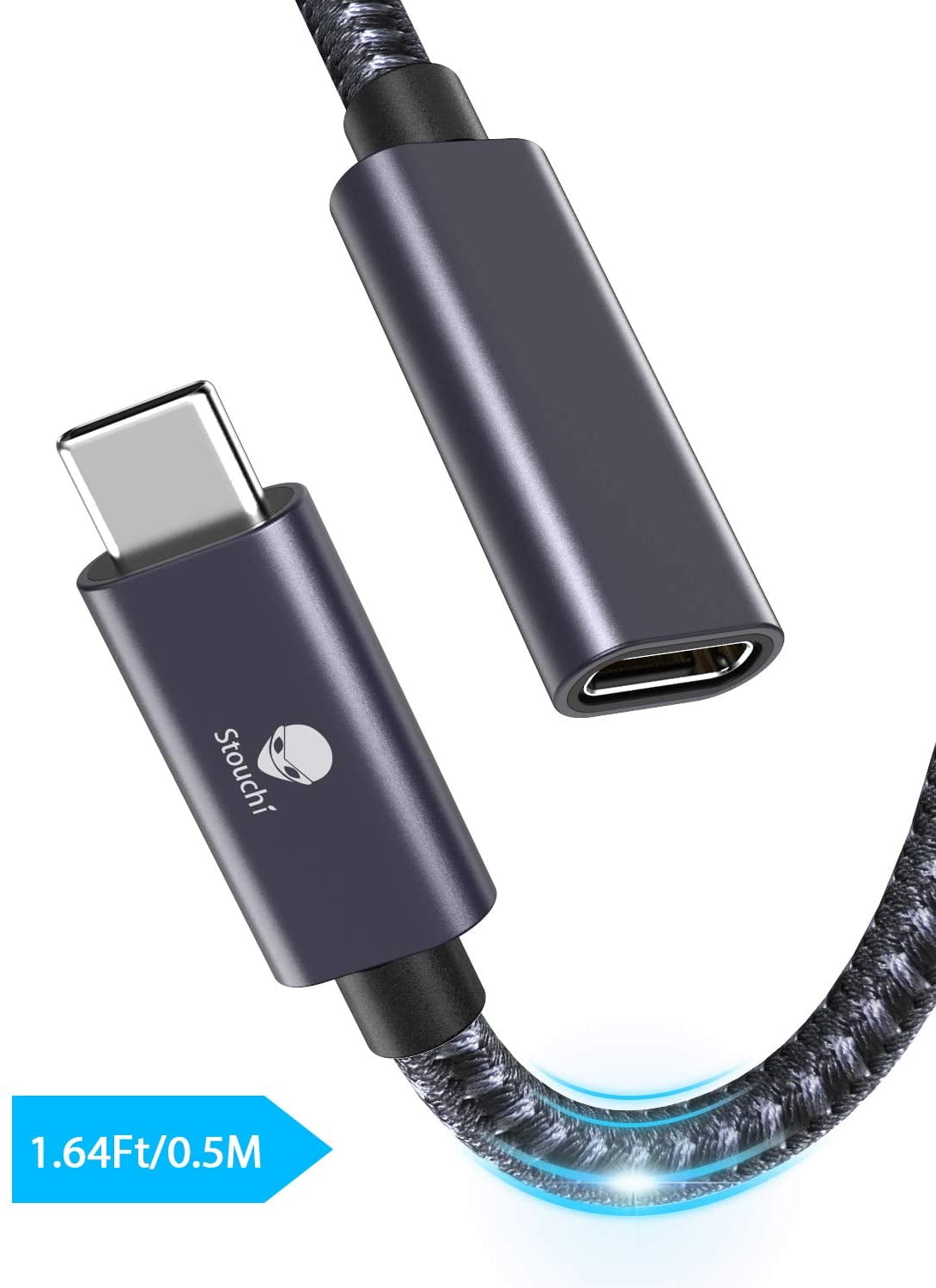 USB C Thunderbolt 3 Extension Cable，Stouchi 10gbps USB C 3.1 Male to