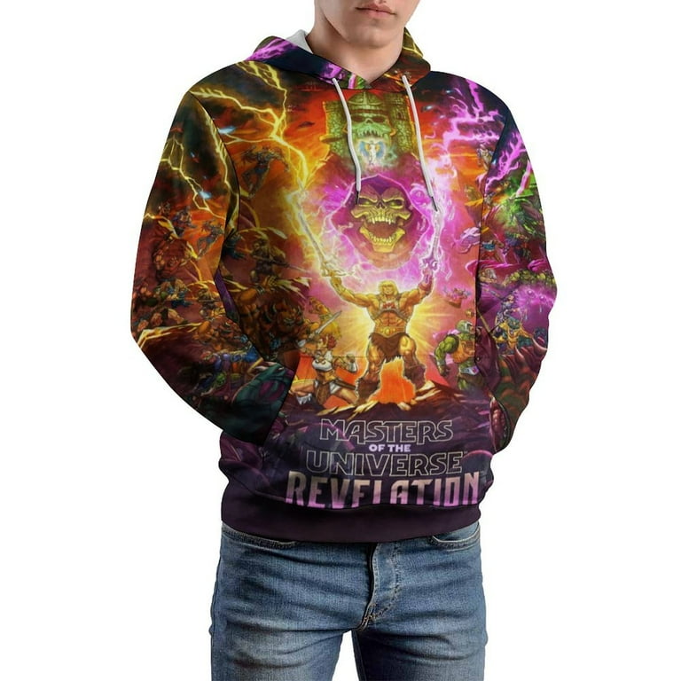 Unisex He Man Mas-ters Universe Hoodie with Pocket Cartoon Printed