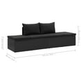 thumbnail image 4 of vidaXL Sun Bed with Cushions Poly Rattan Black, 4 of 5