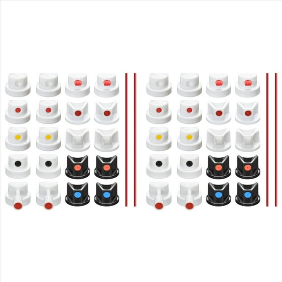 Rollbacks & More Universal Spraying Can Nozzle Kit for Montana/ - 40 Assorted Caps & Tips Graffiti, Auto Repair, DIY Projects