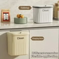 thumbnail image 3 of Trash Can Wall Mounted Hanging Trash Bin With Lid From Bad Smell Cream 12L YIWEI, 3 of 8