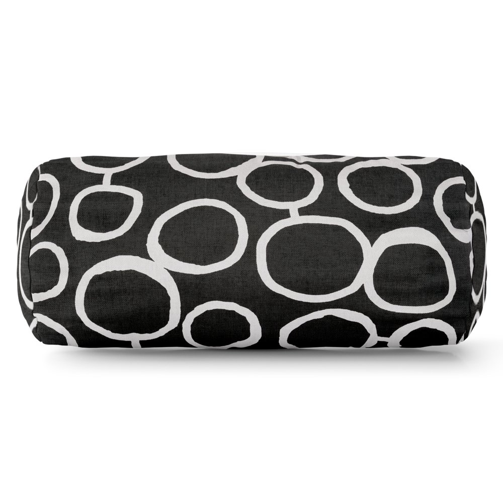 Majestic Home Goods Indoor Black Fusion Round Bolster Decorative Throw