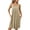 Beige, variant on Lovskoo Women 2024 Nightgown with Pockets Sleep Shirts Sleeveless Sleepwear Pleated Front Nightshirt Round Neck Nightdress Blue