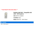 thumbnail image 2 of Reading Light Bulb - Compatible with 2010 - 2014 Audi A5 2011 2012 2013, 2 of 2