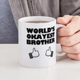 thumbnail image 4 of CafePress - Worlds Okayest Brother Funny Humor Mugs - 11 oz Ceramic Mug - Novelty Coffee Tea Cup, 4 of 4
