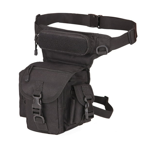 Tignapoo Sac Banane Tactique Extérieur pour Randonnée, Cyclisme et Camping - Design Durable et Imperméable avec Sangles Réglables, Noir