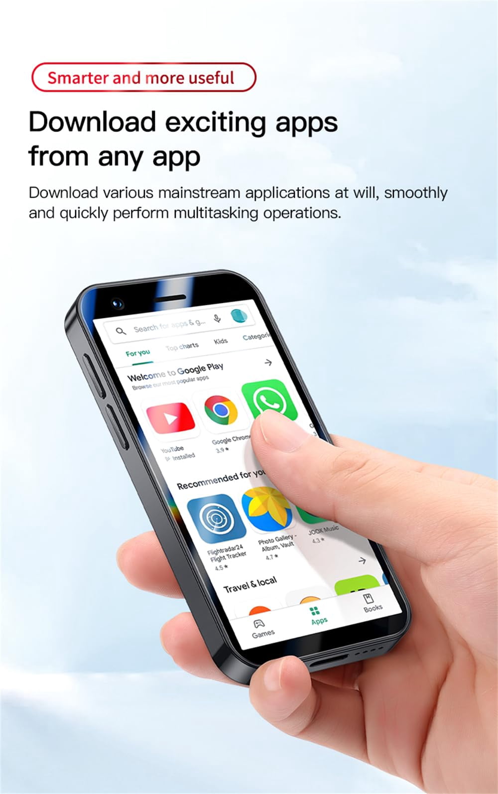 Mini Smartphone for Kids SOYES F8 Pro Max 3G Unlocked 3'' Small Size Mobile Phone 2000mAh 1GB 16GB Android 8.1 WiFi MP3 MP4 Bluetooth Novel Student Cellphone Gift