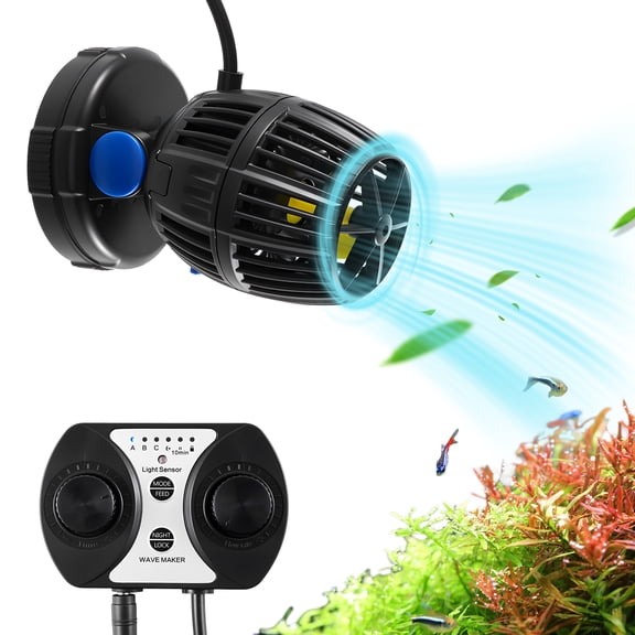 VEVOR Aquarium Wave Maker, 10W, 1057 GPH Quiet and Strong DC Powerhead, Adjustable Fish Tank Circulation Pump with Controller, Strong Magnetic Base, 360° Rotating Wavemaker, for Freshwater Saltwater