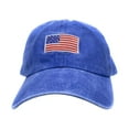 thumbnail image 5 of Empire Cove Washed USA Flag Cotton Baseball Dad Caps Patriotic Hats Vintage Blue, 5 of 6