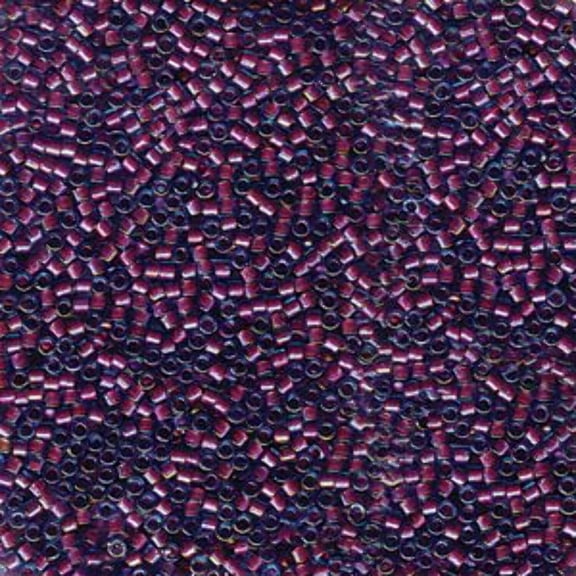 Hot Pink Lined Aqua AB Miyuki Delica Beads 11/0 DB1758-TB
