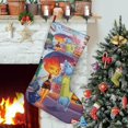 thumbnail image 1 of Elemental Tema: Calcetines de Navidad, fino lino blanco para colgar en escaleras y chimenea, decoración navideña para el hogar, regalo de Navidad.54cm×38cm, 1 of 5