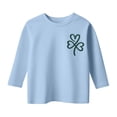 thumbnail image 3 of Kiijoy Toddler Girls St. Patrick's Day T Shirt 3/4 Sleeve Clover Graphic Tee, Sizes 4-5, 3 of 3