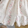 thumbnail image 3 of Girls' 2-Piece Summer Outfit 6-12 Months 12-24 Months 2t 3t 4t 5t 6t 7t Children Short Sleeve Graphic T-Shirt And Cargo Shorts Set(Pink,9-10 Years), 3 of 3