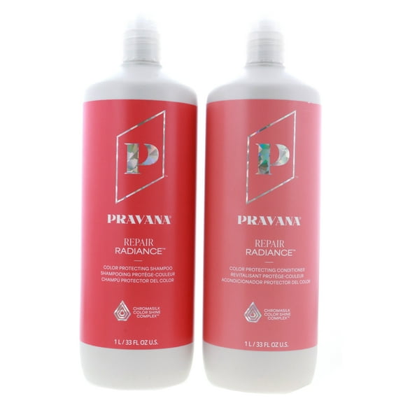 Pravana Repair Radiance Color Protecting Shampoo and Conditioner Set, 33 oz