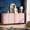 pink, variant on 14 Drawer Dresser TV Stand 63" W, Built-In Power Outlets & USB Ports – Fabric Storage Organizer for Living Room or Bedroom