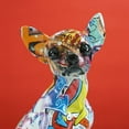 thumbnail image 6 of Resin Graffiti Chihuahua Dog Sculpture Animal Statue Pop Art Modern Objects Home Living Room Shelf Decoration Items Rack, 6 of 7