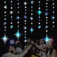 thumbnail image 2 of Party decorations Star circles dot paper garland banners Beam metal hanging twinkling star decorations - Multicolor, 2 of 5