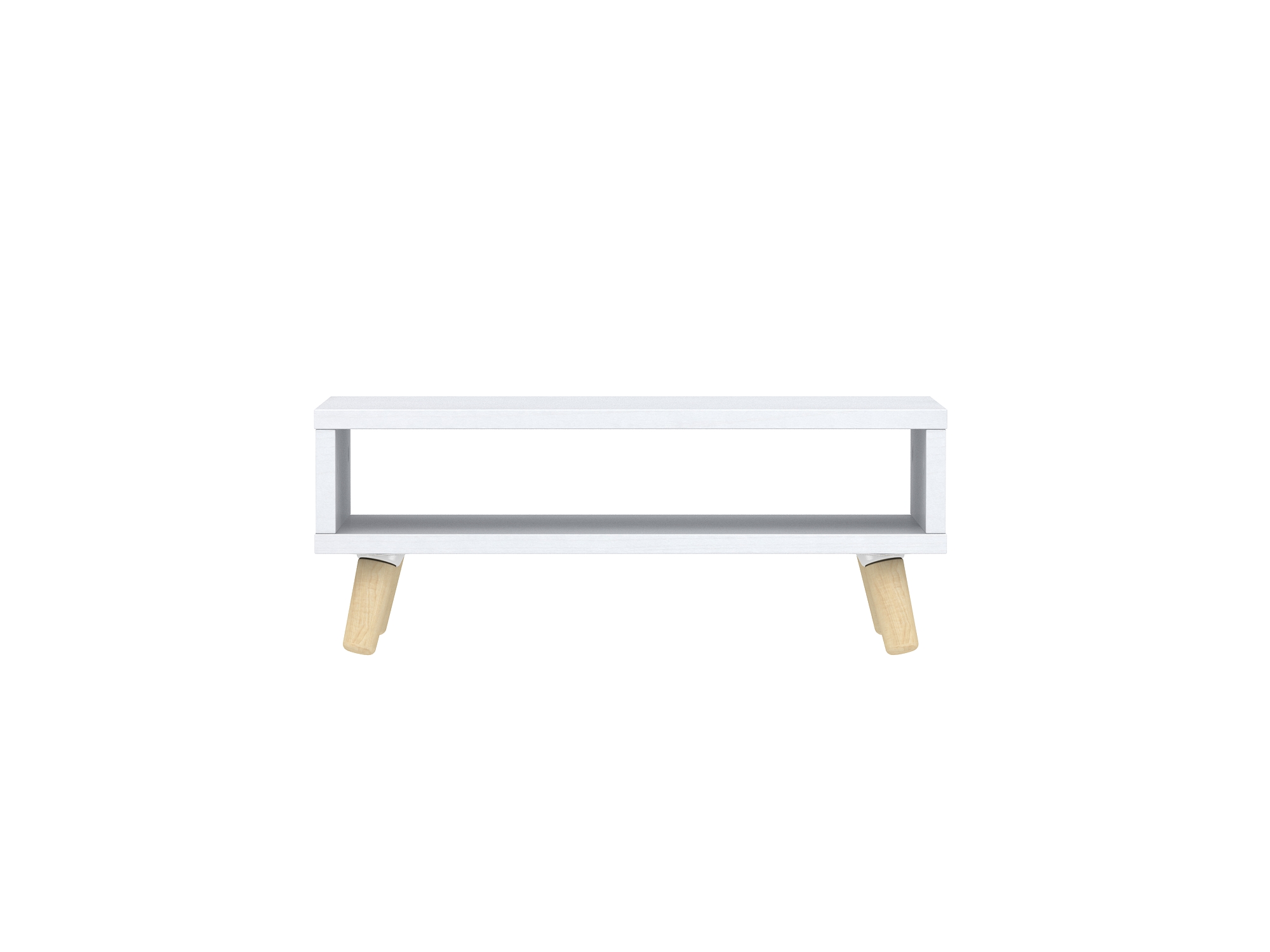 Mainstays Desk Riser with Wood Legs, White Wood Grain Finish. 9 in Width
