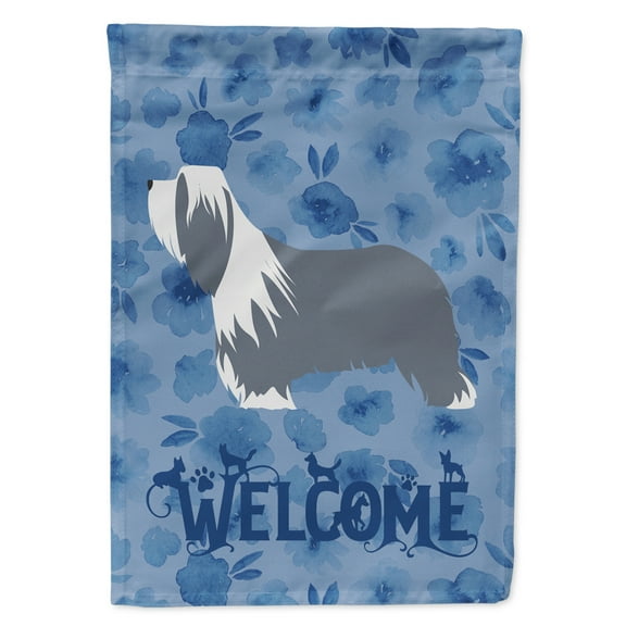 Carolines Treasures CK6144GF Bearded Collie Dog Welcome Flag Garden Size Small multicolor