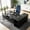 Black, variant on Fnova 71" L-Shaped Desk, Large Corner Computer Table, Executive Office Desk with Storage Shelves, Heavy-Duty Conference Table for Home Office