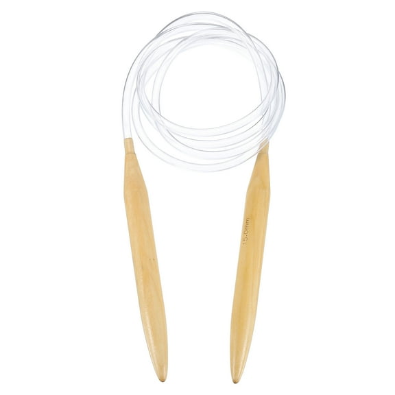 Uxcell US Size 19 Circular Knitting Needles 60 inch Round Wooden Needle for Handmade Projects DIY Knitting Blankets Socks Hats Sweaters