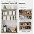 thumbnail image 4 of Gabinete Alto para Despensa de Cocina con Soporte para Microondas, 71” con Puertas y Estantes, Gabinete Independiente para Cocina o Comedor, 4 of 5