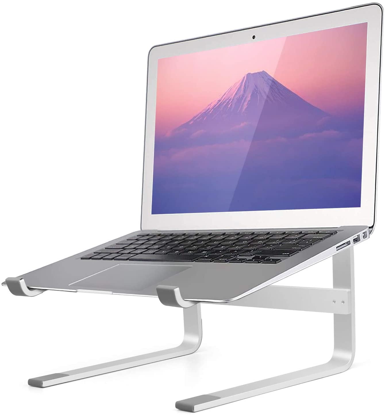 Ventilated Aluminum Laptop Support Riser Compatible with Any 11 to 15 inches Notebook or Tablet Universal Table Mount Ergonomic Laptop Stand 