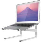 Laptop Stand Ergonomic Aluminum Laptop Mount Computer Stand for Desk, Detachable Laptop Riser Laptop Holder Compatible with All MacBook Air Pro Between 10-17" Notebook and Tablet-Silver