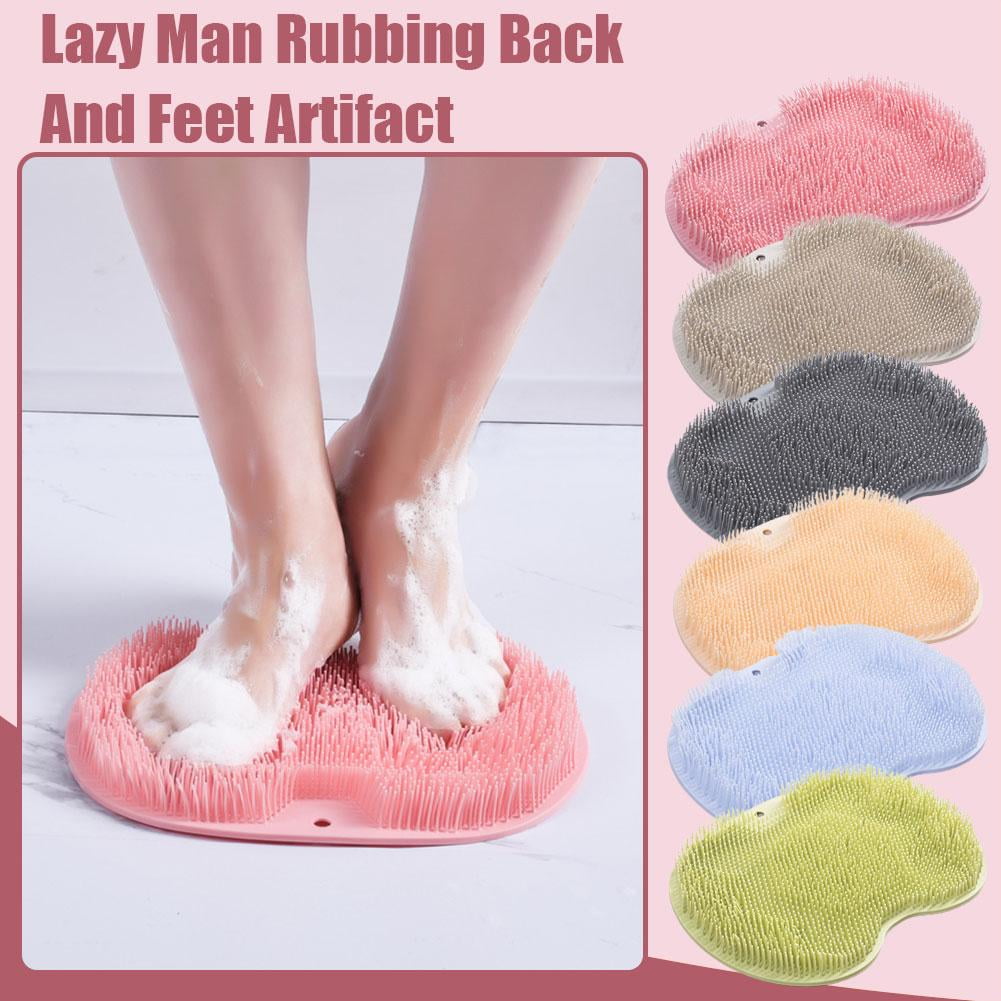 Shower Foot Massager Scrubber, Silicone Bath Massage Cushion Brush Anti