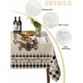 thumbnail image 3 of Farmhouse Tablecloth Rectangle Table Cloth 60x120, Waterproof Tablecloth Outdoor Table Cloth, Country Star Berry Plaid Lodge Grey Brown Washable Table Cover for Kitchen Dinning Party, 3 of 8