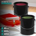thumbnail image 5 of 1 Gallon Plastic Paint Bucket (Black) - Triple Lock Airtight Seal - Minimizes Skimming - Rust Proof - Odor & Chemical Resistant - 128 Fl Oz All-Plastic Paint Can with Metal Handle - Stock Your Home, 5 of 8