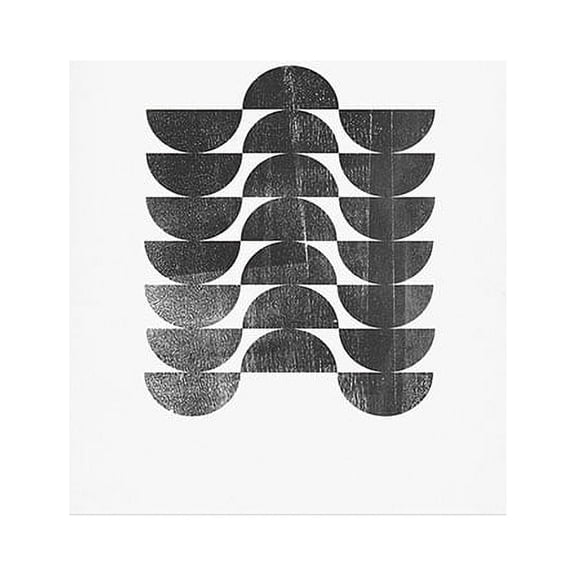 Society6 GalleryJ9 Mid Century Modern Op Art Black And White Pattern 11" x 14" Art Print and Hanger