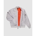 thumbnail image 4 of Men's Obadiah Microfiber Utility Bomber Jacket - Light Gray, Small, 4 of 5