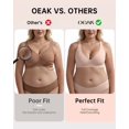 thumbnail image 4 of Bra OEAK Deep V Inalámbrico Cómodo Push Up Nude M para mujer, 4 of 8
