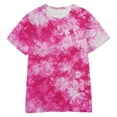 thumbnail image 7 of AOOCHASLIY Ladies Tops Clearance Women Fashion Short Sleeves Blouse Round Neck Casual Tie-dye Printed T-shirt Tops, 7 of 7
